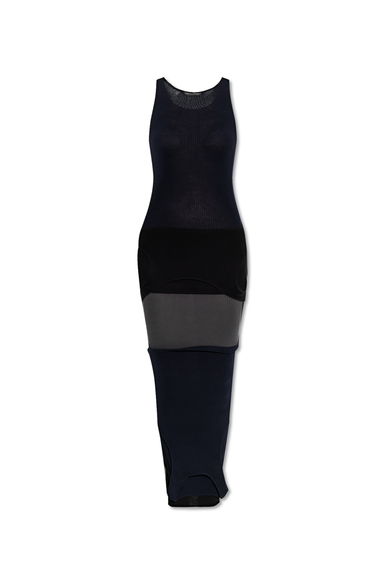 Black Ribbed bodycon dress Balenciaga - Vitkac AS